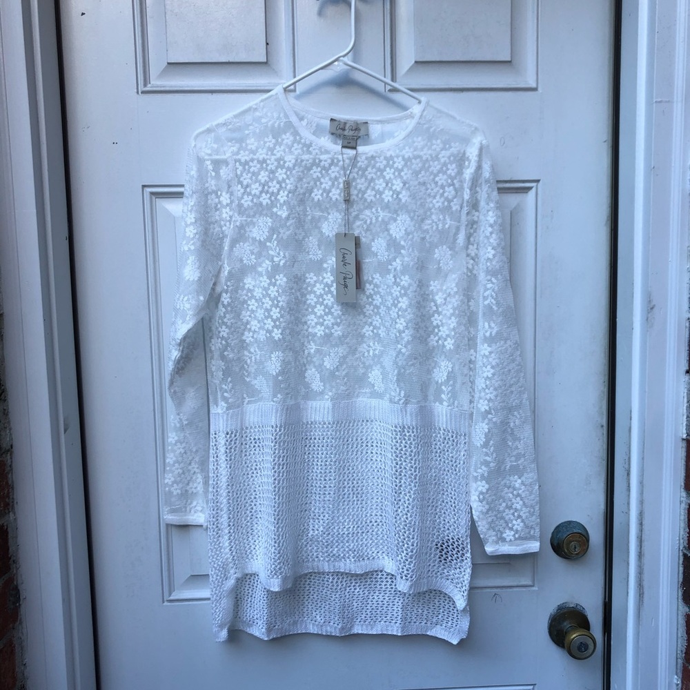 Charlie Paige White Tunic Top